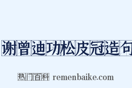 谢曾迪功松皮冠造句是什么意思的图片